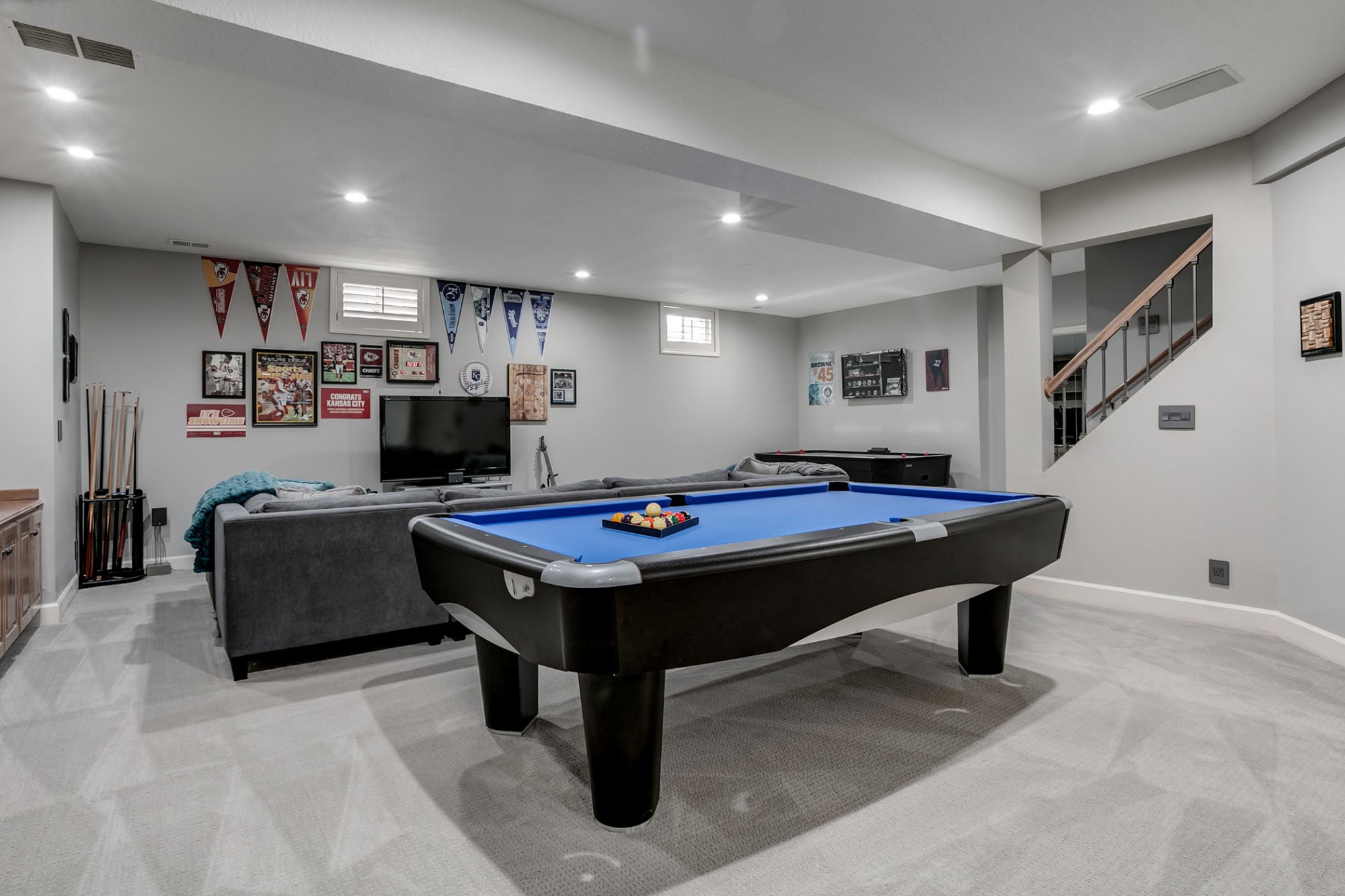 Plenty of room for pool or ping pong.