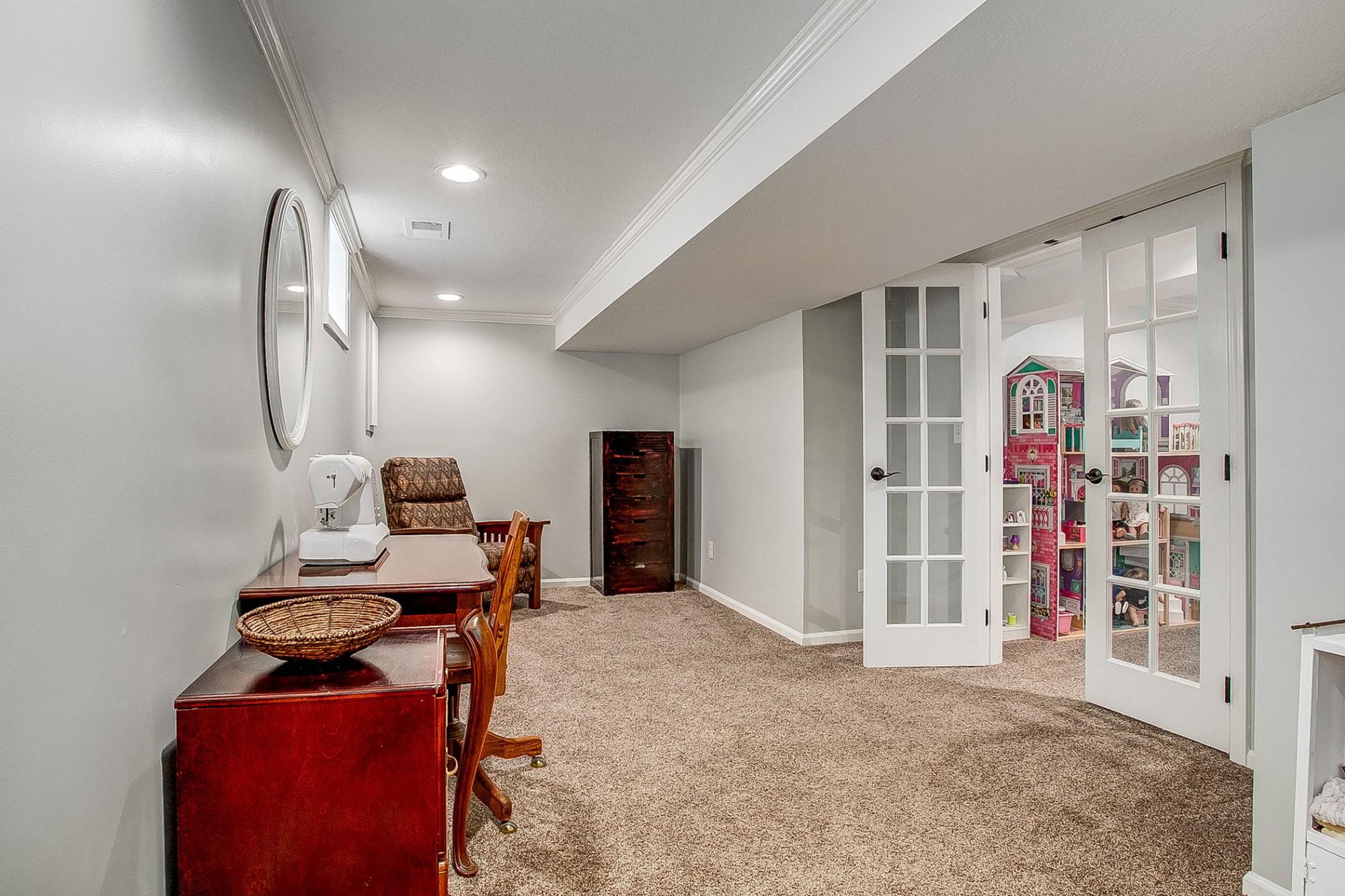 This bonus room is the perfect space for a home office, study, craft or hobby room.